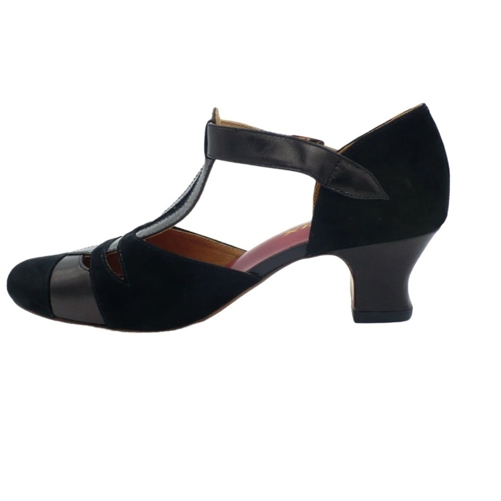 RE-MIX Classic Vintage Footwear Tribeca Black Heels shoes size 5.5 - Picture 5 of 13